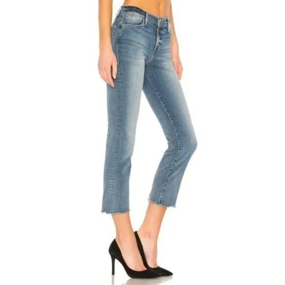 FRAME - ‘'Le High Straight” Raw Hem Jeans - style LHSTRA801 - size 26 - Picture 14 of 14